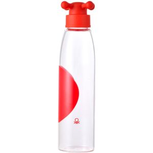 United Colors of Benetton Trinkflasche »Trinkflasche«, (2 tlg.) transparent und rot Größe 500 ml