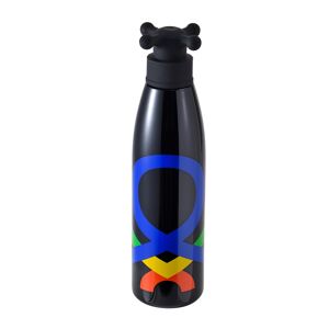 United Colors of Benetton Trinkflasche »Trinkflasche«, (2 tlg.) schwarz mit mehrfarbigem Logo Größe 500 ml