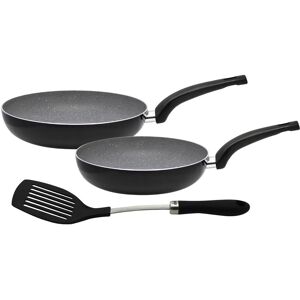 Elo Pfannen-Set »Dolomit«, Aluminium, (Set, 3 tlg., 1x Bratpfanne Ø 20 cm -... schwarz Größe