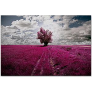 Wall-Art Metallbild »The Lonely Tree Blühender Baum«, Geschirr & Besteck pink weiss Größe