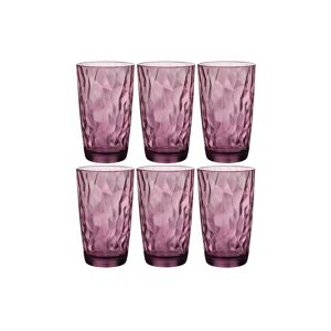 Bormioli Rocco Longdrinkglas »Diamon«, (6 tlg.) Violett Größe