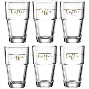 LEONARDO Latte-Macchiato-Glas »Macchiato Becher Solo Coffee 410 ml«, (6 tlg.) Transparent Größe