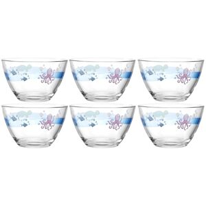 LEONARDO Dessertschale »Avventura 400 ml, 6 Stück, Meer«, 6 tlg., aus Glas Blau, Lila, Transparent Größe