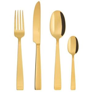 sambonet Besteck-Set »Flat PVD 24-teilig, Goldfarben«, (Set, 24 tlg.) goldfarben Größe