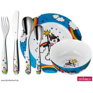 WMF Kinderbesteck »Einhorn, 6-teilig«, (Set, 6 tlg.) weiss/bunt/silberfarben Größe