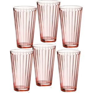 Ritzenhoff & Breker Longdrinkglas »Lawe«, (Set, 6 tlg., 6 Longdrinkgläser, je... rosé Größe