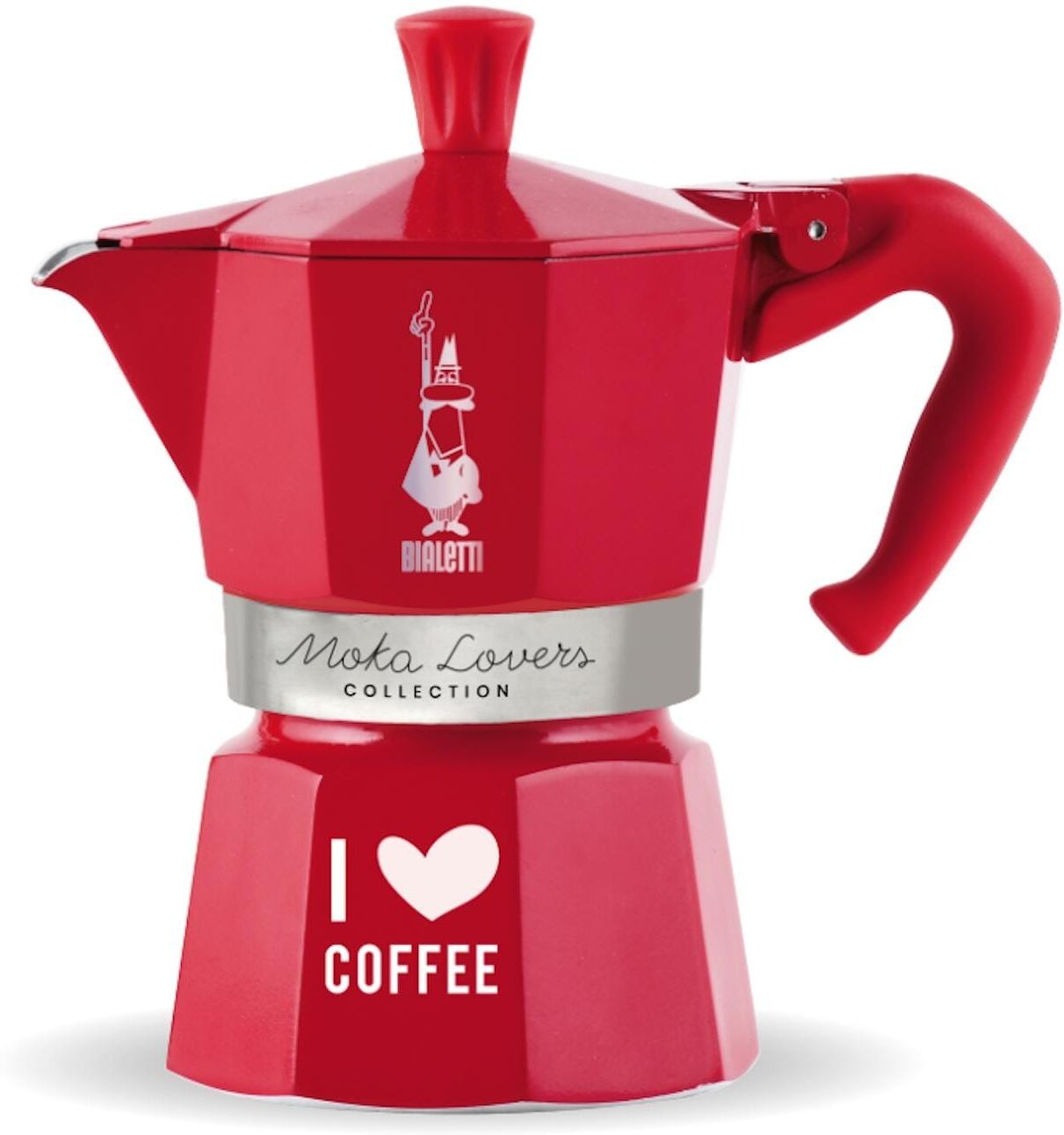 Bialetti Espressokocher »I love Coffee« rot Größe