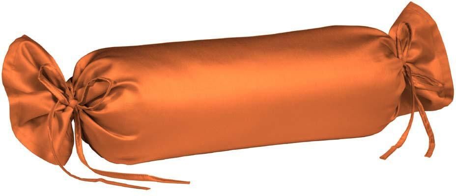 fleuresse Nackenrollenbezug »Colours«, (2 St.), aus feinstem Mako-Satin orange Größe 2x 15x40 cm