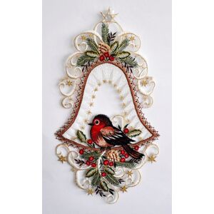 Stickereien Plauen Fensterbild »Vogel in Glocke« bunt Größe B/L: 20 cm x 37 cm