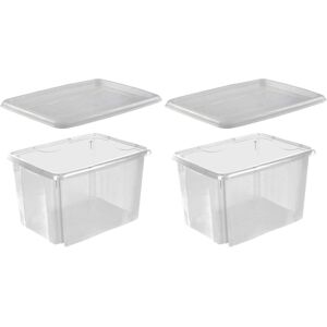 keeeper Stapelbox »emil«, (Set, 2 St.) transparent Größe