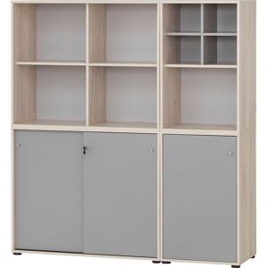 Schildmeyer Büro-Set »Serie 400«, (5 tlg.) sandeichefb./platingrau Größe