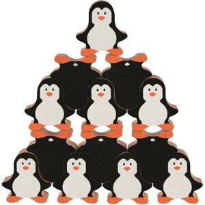 goki Stapelspielzeug »Stapelfiguren Pinguine«, (18 tlg.) orange Größe