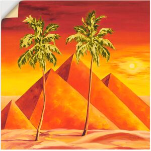 Artland Wandfolie »Pyramiden mit Palmen«, Gebäude, (1 St.) orange Größe