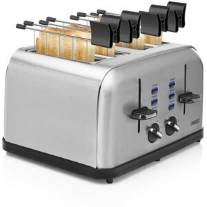 Princess Toaster »142355 Style 4 aus Edelstahl, Silberfarben«, für 4... schwarz/silberfarben Größe