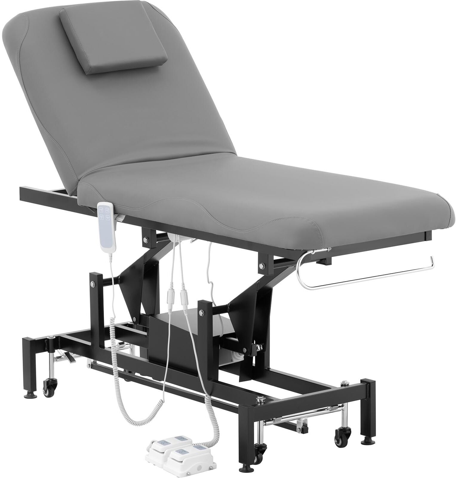 physa Massageliege - 2 Motoren - 200 kg - Schwarz/Grau