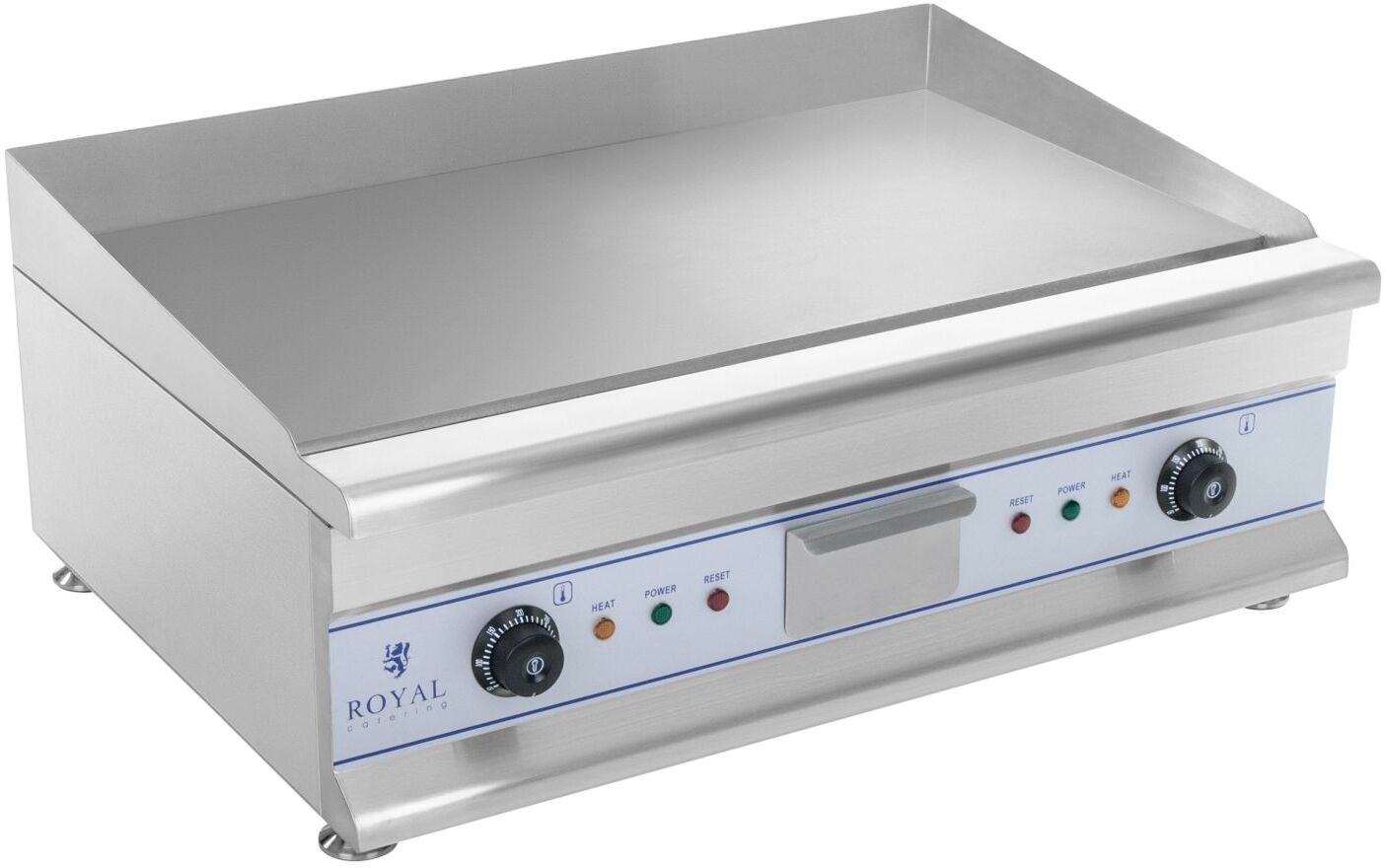 Royal Catering Doppel Elektro Grillplatte - 75 cm - glatt - 2 x 3.200 W