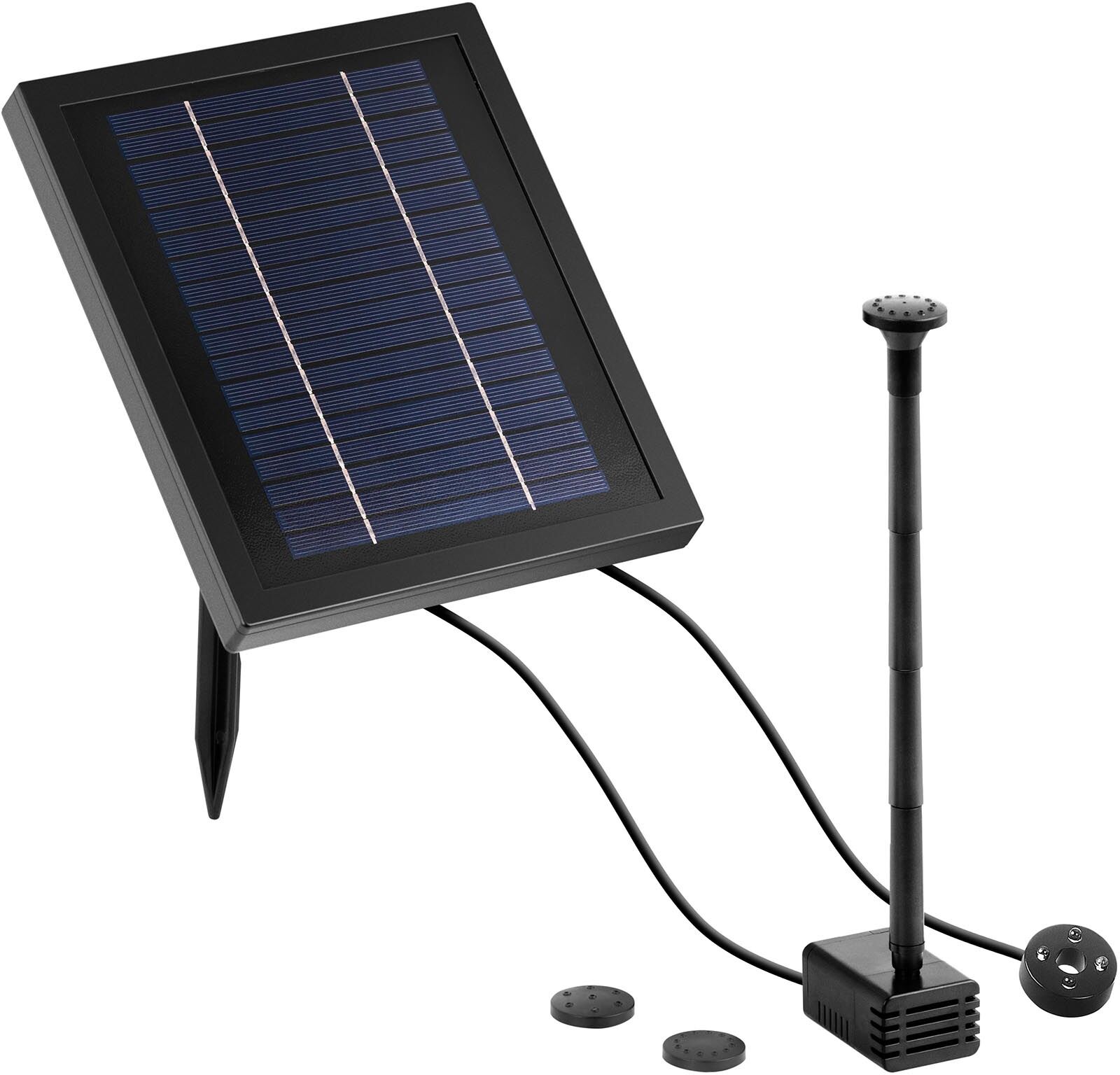 Uniprodo Solar-Springbrunnen - 250 l/h - LED