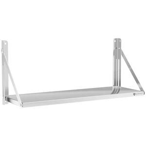 Royal Catering Wandbord - klappbar - 100 x 30 cm - 40 kg - Edelstahl