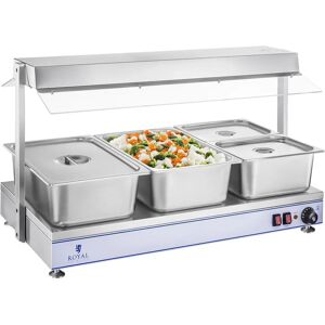 Royal Catering Warmhalteplatte - 3 Halogenlampen - 1.550 W