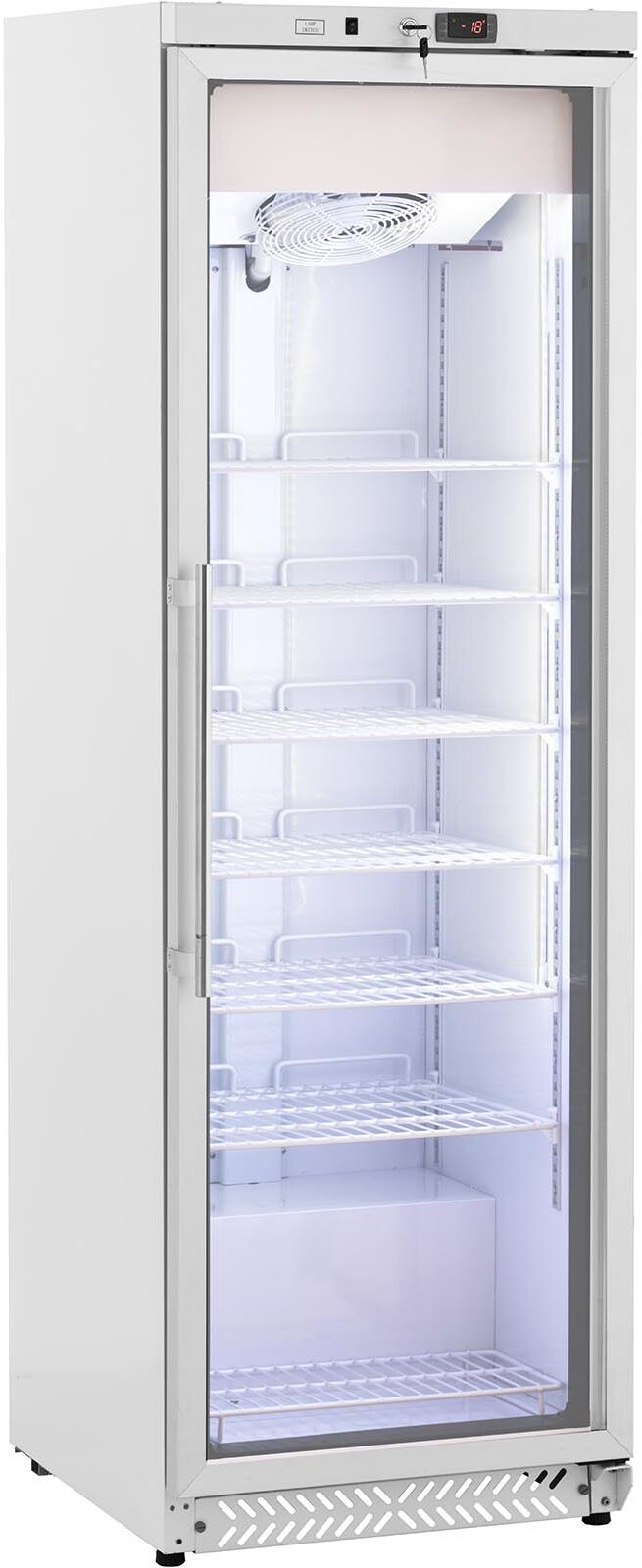 Royal Catering Gefrierschrank - 380 L - Royal Catering - Glastür - Weiß - Kältemittel R290