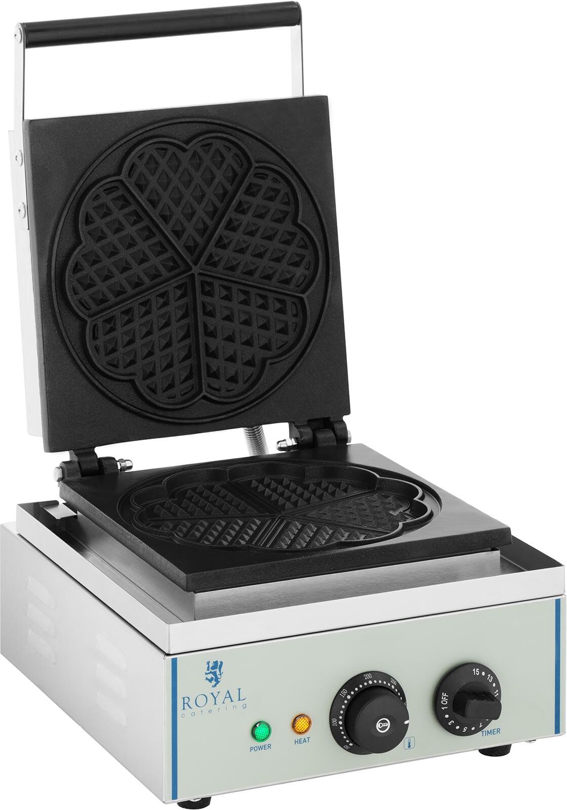 Royal Catering Waffeleisen mit 1.500 Watt - herzförmig