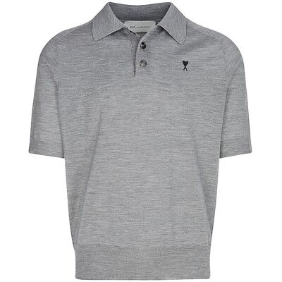 AMI PARIS Poloshirt hellgrau M M AMI PARIS Poloshirt hellgrau M M