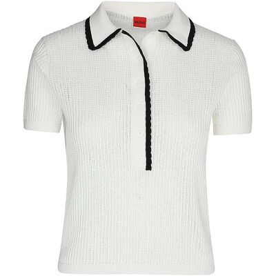 HUGO Poloshirt SLYSA weiss L L HUGO Poloshirt SLYSA weiss L L