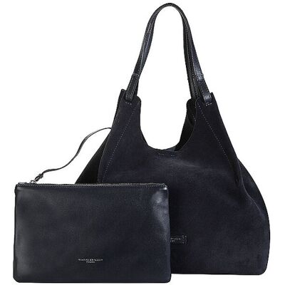 GIANNI CHIARINI Ledertasche - Hobo Bag DUA SUEDE L dunkelblau EG GIANNI CHIARINI Ledertasche - Hobo Bag DUA SUEDE L dunkelblau EG