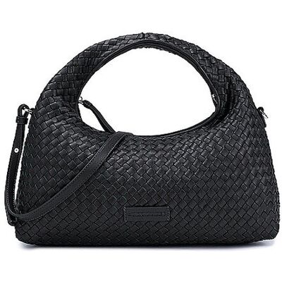 LES VISIONNAIRES Ledertasche - Henkeltasche SADIE GRANDE WEAVE SILKY schwarz EG LES VISIONNAIRES Ledertasche - Henkeltasche SADIE GRANDE WEAVE SILKY schwarz EG