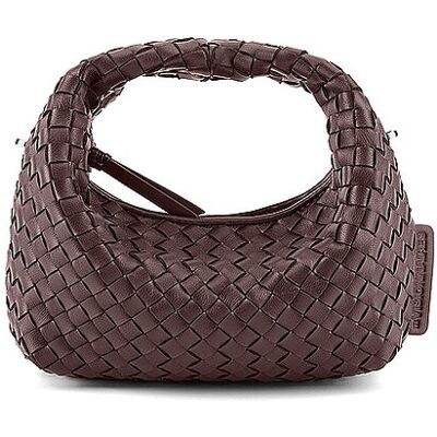 LES VISIONNAIRES Ledertasche - Mini Bag GRETA MICRO WEAVE SILKY dunkelrot EG LES VISIONNAIRES Ledertasche - Mini Bag GRETA MICRO WEAVE SILKY dunkelrot EG