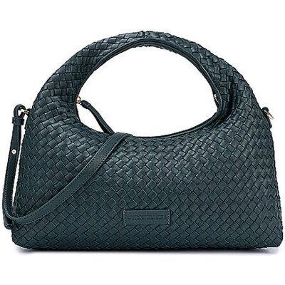 LES VISIONNAIRES Ledertasche - Henkeltasche SADIE WEAVE SILKY dunkelgrün EG LES VISIONNAIRES Ledertasche - Henkeltasche SADIE WEAVE SILKY dunkelgrün EG