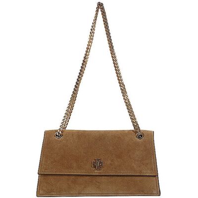 TORY BURCH Ledertasche - Schultertasche KIRA hellbraun EG TORY BURCH Ledertasche - Schultertasche KIRA hellbraun EG