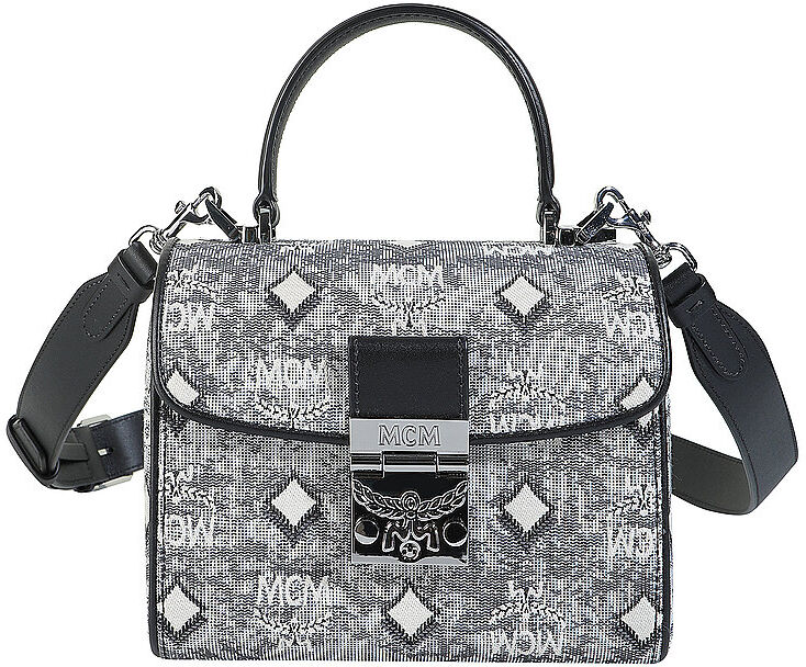 MCM Tasche - Umhängetasche Vintage Jacquard grau   Damen   MWEBATQ01