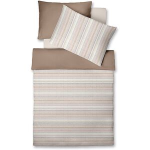 Fleuresse Satin Bettwäsche Modern Life 70x90cm/140x200cm Camel Hellbraun   8591