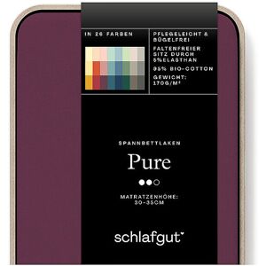 Schlafgut Jersey Spannleintuch Pure 90x200cm Purple Deep S  Beere   50471-302-542