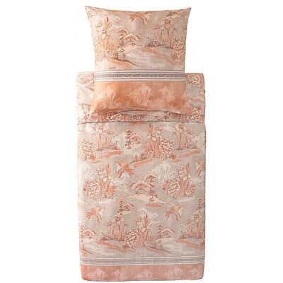 BASSETTI Satin Bettwäsche 70x90cm / 140x200cm ACQUAFORTE Terrakotta orange EG BASSETTI Satin Bettwäsche 70x90cm / 140x200cm ACQUAFORTE Terrakotta orange EG