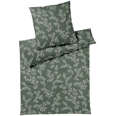 ELEGANTE Jersey Bettwäsche CHERRY BLOSSOM 140x200cm H. Gruen hellgrün EG ELEGANTE Jersey Bettwäsche CHERRY BLOSSOM 140x200cm H. Gruen hellgrün EG