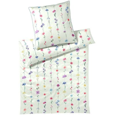 ELEGANTE Satin Bettwäsche FLOWER SHOW 70x90cm / 140x200cm Pistaziengruen bunt EG ELEGANTE Satin Bettwäsche FLOWER SHOW 70x90cm / 140x200cm Pistaziengruen bunt EG