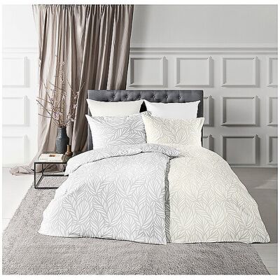 FLEURESSE Damast Bettwäsche OPAL 2x70x90cm/200x200cm Weiss weiss EG FLEURESSE Damast Bettwäsche OPAL 2x70x90cm/200x200cm Weiss weiss EG