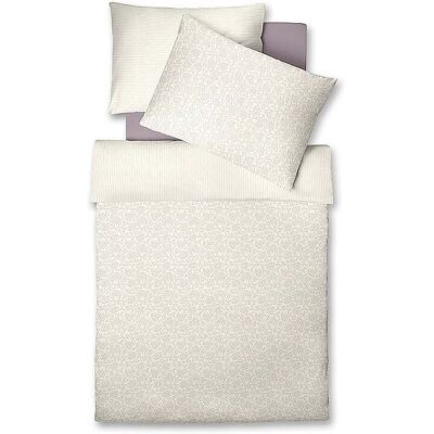 FLEURESSE Leinen Bettwäsche NIZZA 70x90cm / 140x200cm Mauve beige EG FLEURESSE Leinen Bettwäsche NIZZA 70x90cm / 140x200cm Mauve beige EG