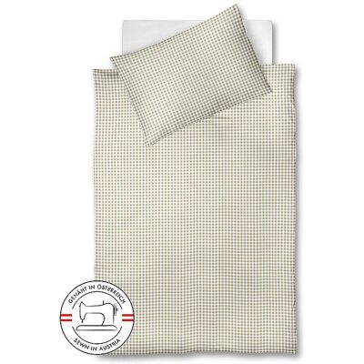 FLEURESSE Seersucker Bettwäsche RIO 70x90cm/140x200cm Creme beige EG FLEURESSE Seersucker Bettwäsche RIO 70x90cm/140x200cm Creme beige EG