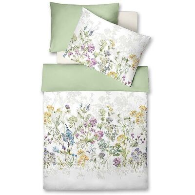 FLEURESSE Satin Bettwäsche BED ART 70x90cm/140x200cm Multicolor hellgrün EG FLEURESSE Satin Bettwäsche BED ART 70x90cm/140x200cm Multicolor hellgrün EG