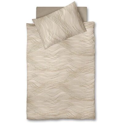 FLEURESSE Satin Bettwäsche MODERN LIFE 70x90cm / 140x200cm Sandstone creme EG FLEURESSE Satin Bettwäsche MODERN LIFE 70x90cm / 140x200cm Sandstone creme EG