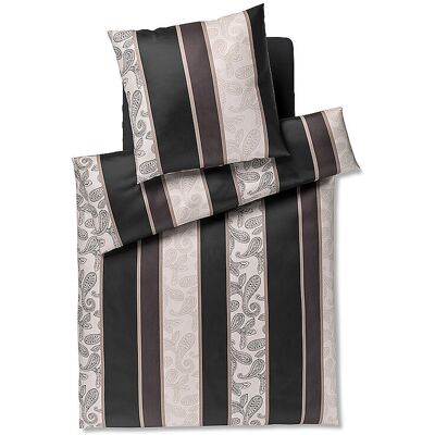 JOOP Satin Bettwäsche PAISLEY STRIPES 70x90cm/140x200cm Schwarz schwarz EG JOOP Satin Bettwäsche PAISLEY STRIPES 70x90cm/140x200cm Schwarz schwarz EG