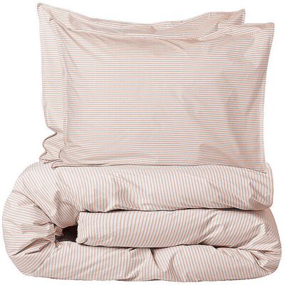 SUITE702 Perkal Bettwäsche 70x90cm/140x200cm Peach-Ecru koralle EG SUITE702 Perkal Bettwäsche 70x90cm/140x200cm Peach-Ecru koralle EG
