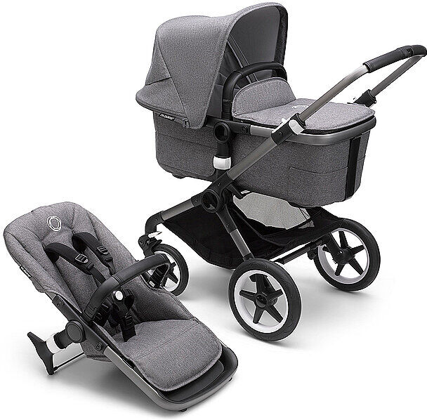 BUGABOO Kombikinderwagen Fox3 Komplett Set Graphit / Graumeliert grau   Kinder   2306010001