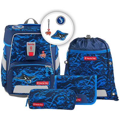 STEP BY STEP Schultaschen Set 5tlg SPACE Manta Rio EG STEP BY STEP Schultaschen Set 5tlg SPACE Manta Rio EG