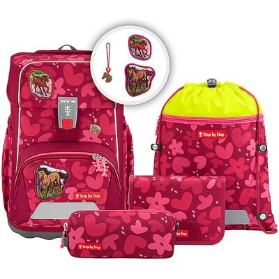 STEP BY STEP Schulrucksack Set GIANT 5tlg. Wild Horse Nora EG STEP BY STEP Schulrucksack Set GIANT 5tlg. Wild Horse Nora EG