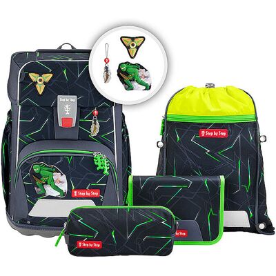 STEP BY STEP Schulrucksack Set GIANT 5tlg. Ninja Kimo EG STEP BY STEP Schulrucksack Set GIANT 5tlg. Ninja Kimo EG
