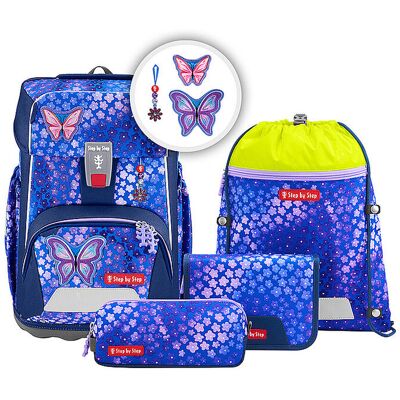 STEP BY STEP Schulrucksack Set GIANT 5tlg. Butterfly Maja EG STEP BY STEP Schulrucksack Set GIANT 5tlg. Butterfly Maja EG